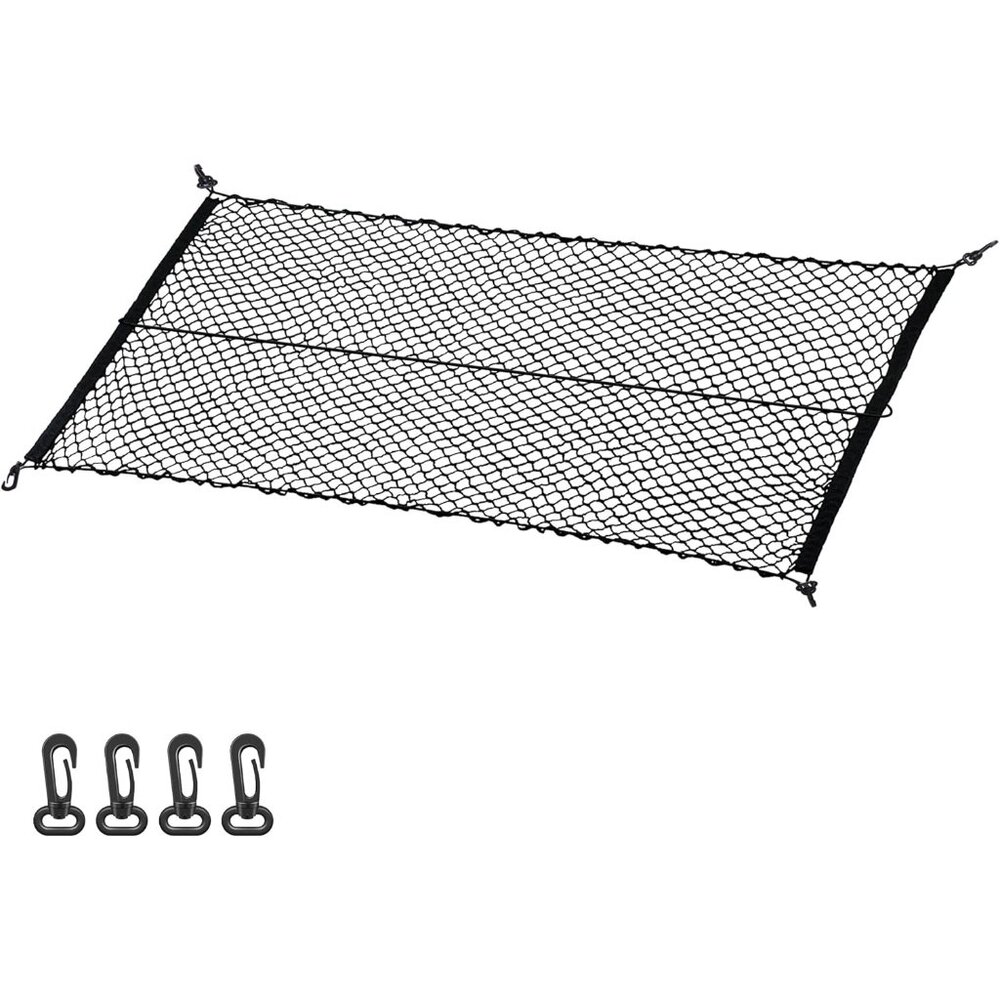 Upgraded 41 x 30 Inch Cargo Net Auto Trunk Rear Cargo Organizer Elastic Mesh Net